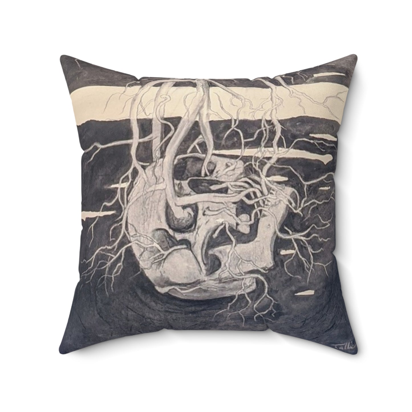 "Roots" Square Throw Pillow