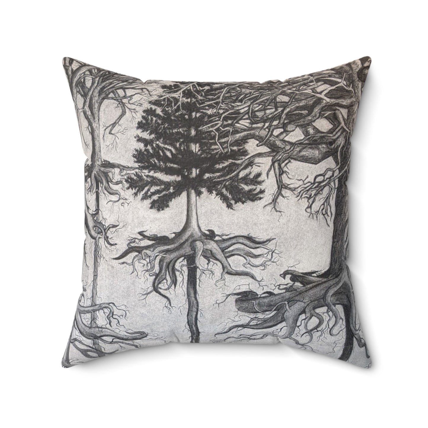 "Nervous Forest" Square Throw Pillow