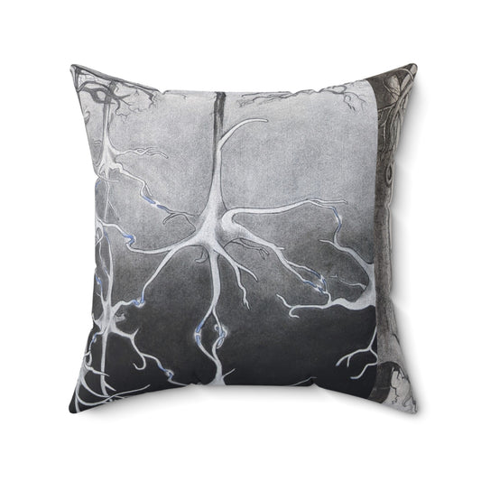 "Nervous Forest" Square Throw Pillow